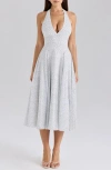 House Of Cb Solada Halter Midi Dress In White