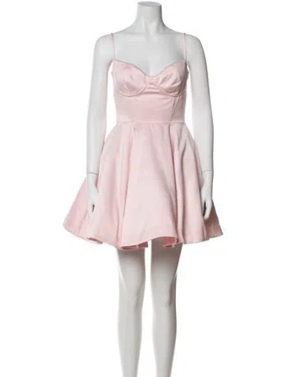 Pre-owned House Of Cb Square Neckline Mini Dress In Pink