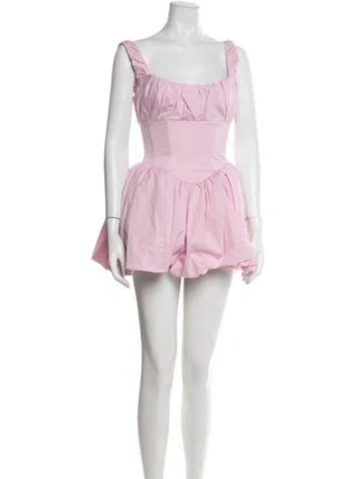 Pre-owned House Of Cb Square Neckline Mini Dress In Pink