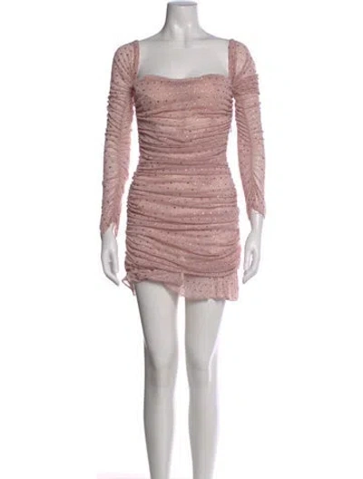 Pre-owned House Of Cb Square Neckline Mini Dress W/ Tags In Pink