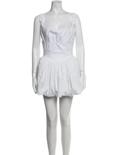 Pre-owned House Of Cb Square Neckline Mini Dress W/ Tags In White