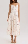 House Of Cb Steffani Floral Corset Midi Sundress