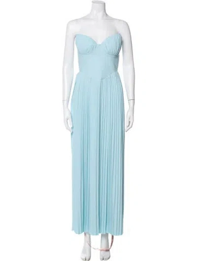 Pre-owned House Of Cb Strapless Long Dress In Blue
