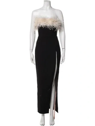 Pre-owned House Of Cb Strapless Long Dress W/ Tags In Black
