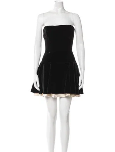 Pre-owned House Of Cb Strapless Mini Dress In Black
