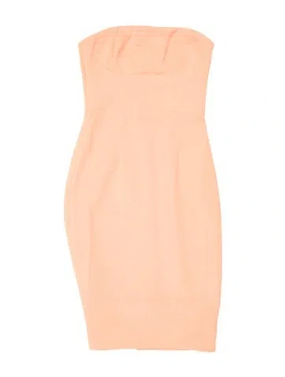 Pre-owned House Of Cb Strapless Mini Dress In Orange