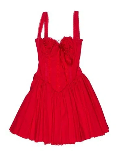 Pre-owned House Of Cb Strapless Mini Dress In Red
