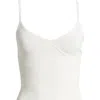 House Of Cb Summer Rib Crop Top In Cloud Dancer
