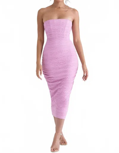 House Of Cb Tana Strapless Corset Midi Dress In Pink