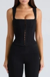 House Of Cb The Balconette Corset Top In Black
