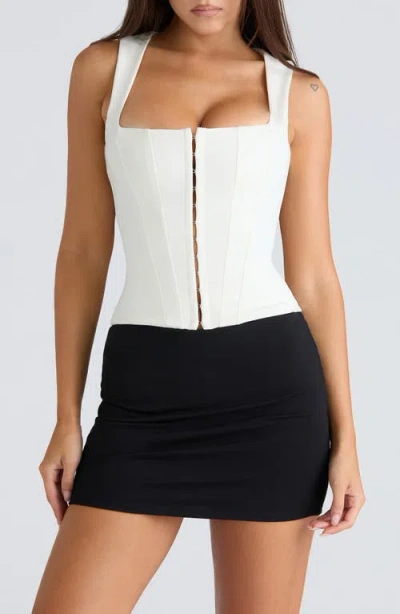 House Of Cb The Balconette Corset Top In White