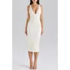House Of Cb The Classic Midi Bandage Dress In White