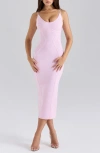 House Of Cb The Hourglass Bandage Midi Dress In Pink