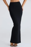 House Of Cb The Midi Skirt In Black