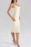House Of Cb The Og Bandage Midi Dress In Neutral