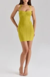 House Of Cb The Sculpt Halter Neck Bandage Minidress