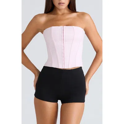 House Of Cb The Strapless Corset Top In Pink