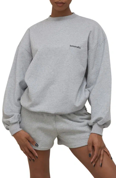 House Of Cb Tommy Logo Cotton Sweatshirt In Grey