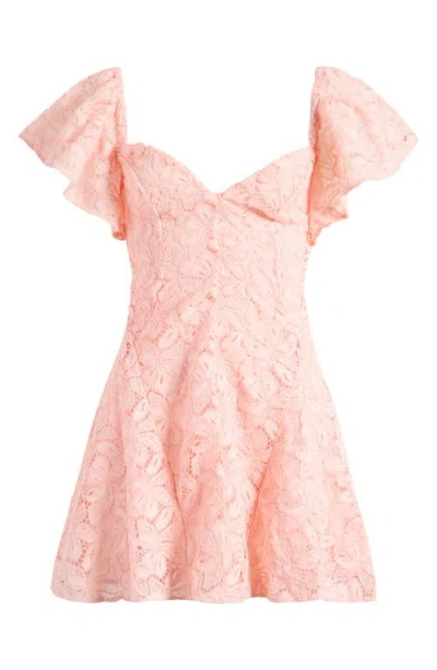 House Of Cb Verity Lace Minidress In Impatiens Pink