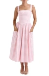 HOUSE OF CB HOUSE OF CB VIVIEN GINGHAM MIDI DRESS