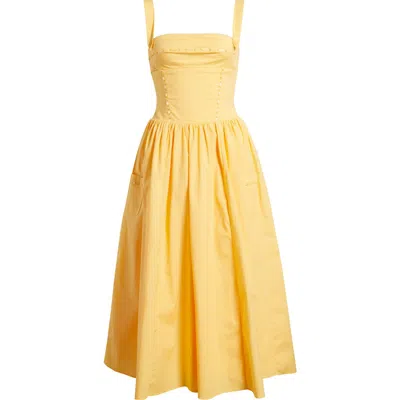 House Of Cb Vivien Midi Sundress In Flax