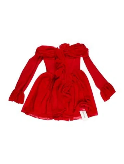 Pre-owned House Of Cb V-neck Mini Dress In Red