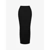 House Of Cb Womens Black Hart Twill-weave Stretch-cotton Maxi Skirt In Black
