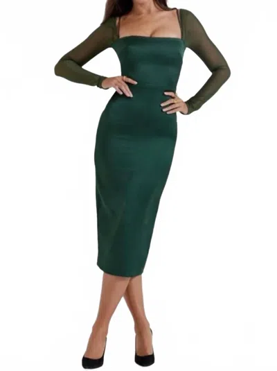 House Of Cb Women's Ellica Midi Dress In Emerald Green