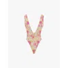 House Of Cb Womens Floral Print Martinique Floral-print Swimsuit