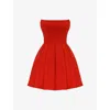 House Of Cb Womens Italian Tomato Emmanuela Strapless Woven Mini Dress In Italian Tomato