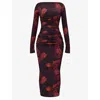 House Of Cb Womens Romantic Lanetta Floral-print Stretch-woven Maxi Dress In Romantic