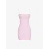 House Of Cb Womens Ballerina Pink Ella Gathered Stretch-mesh Mini Dress In Pink