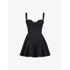 House Of Cb Womens Bunny Shoulder-strap Crepe Mini Dress Black In Black
