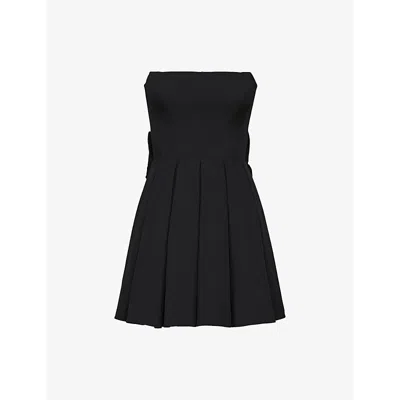 House Of Cb Womens Emmanuela Strapless Woven Mini Dress Black