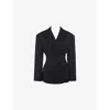 House Of Cb Womens Hudson Hourglass Stretch-woven Blazer Black