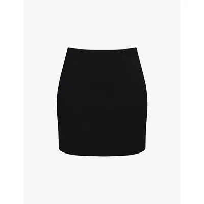 House Of Cb Womens Black Roda Tailored Stretch-woven Mini Skirt