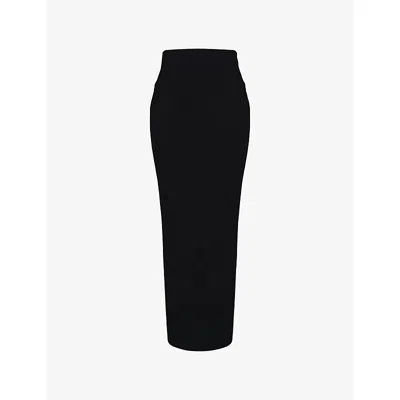 House Of Cb Womens Black The Maxi Bodycon Stretch-woven Maxi Skirt