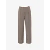 House Of Cb Womens Hayden Checked Stretch-woven Trousers Brown Puppytooth