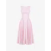 House Of Cb Florentina Open Back Cocktail Midi Dress In Ballerina Pink