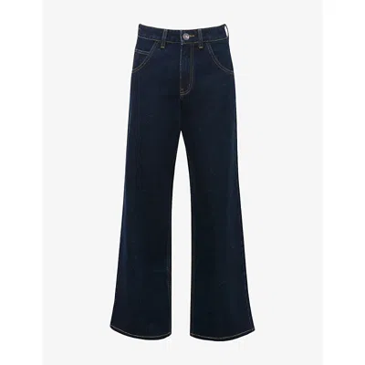 House Of Cb Womens Dark Wash The Boyfriend Low-rise Baggy Jeans In Multi