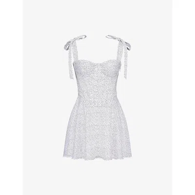 House Of Cb Womens Dot Print Ariella Polka-dot Chiffon Mini Dress In Pattern