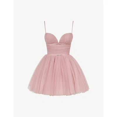 House Of Cb Womens Princess Tulle Mini Dress French Rose