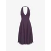 House Of Cb Womens Grape Solada Floral-pattern Woven Midi Dress In Purple
