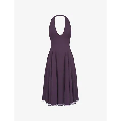 House Of Cb Womens Grape Solada Floral-pattern Woven Midi Dress In Purple