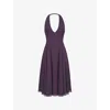 House Of Cb Womens Grape Solada Floral-pattern Woven Midi Dress In Purple