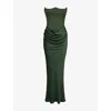 House Of Cb Womens Green Persephone Corset Woven Maxi Dress In Green