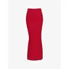 House Of Cb Womens Cassidy Fluted-hem Mesh Maxi Skirt Haute Red In Haute Red