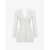 House Of Cb Womens White Amia Woven Blazer Mini Dress In White