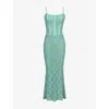 House Of Cb Womens Antonina Corset Lace Maxi Dress Jade