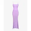 House Of Cb Womens Antonina Corset Lace Maxi Dress Orchid